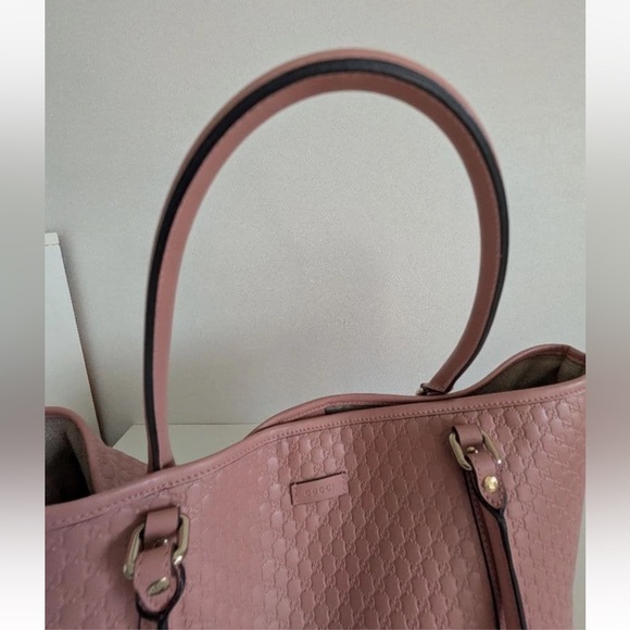 Gucci Dusty Pink Embossed Tote Bag - Picture 5 of 10
